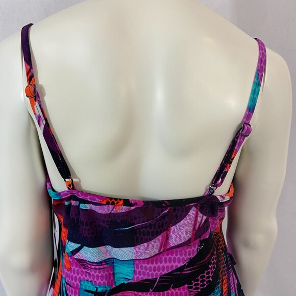 Magicsuit by Miraclesuit Cypress Rita Layered Tankini Bathing Suit Top Sz 16 NWT - Picture 5 of 8
